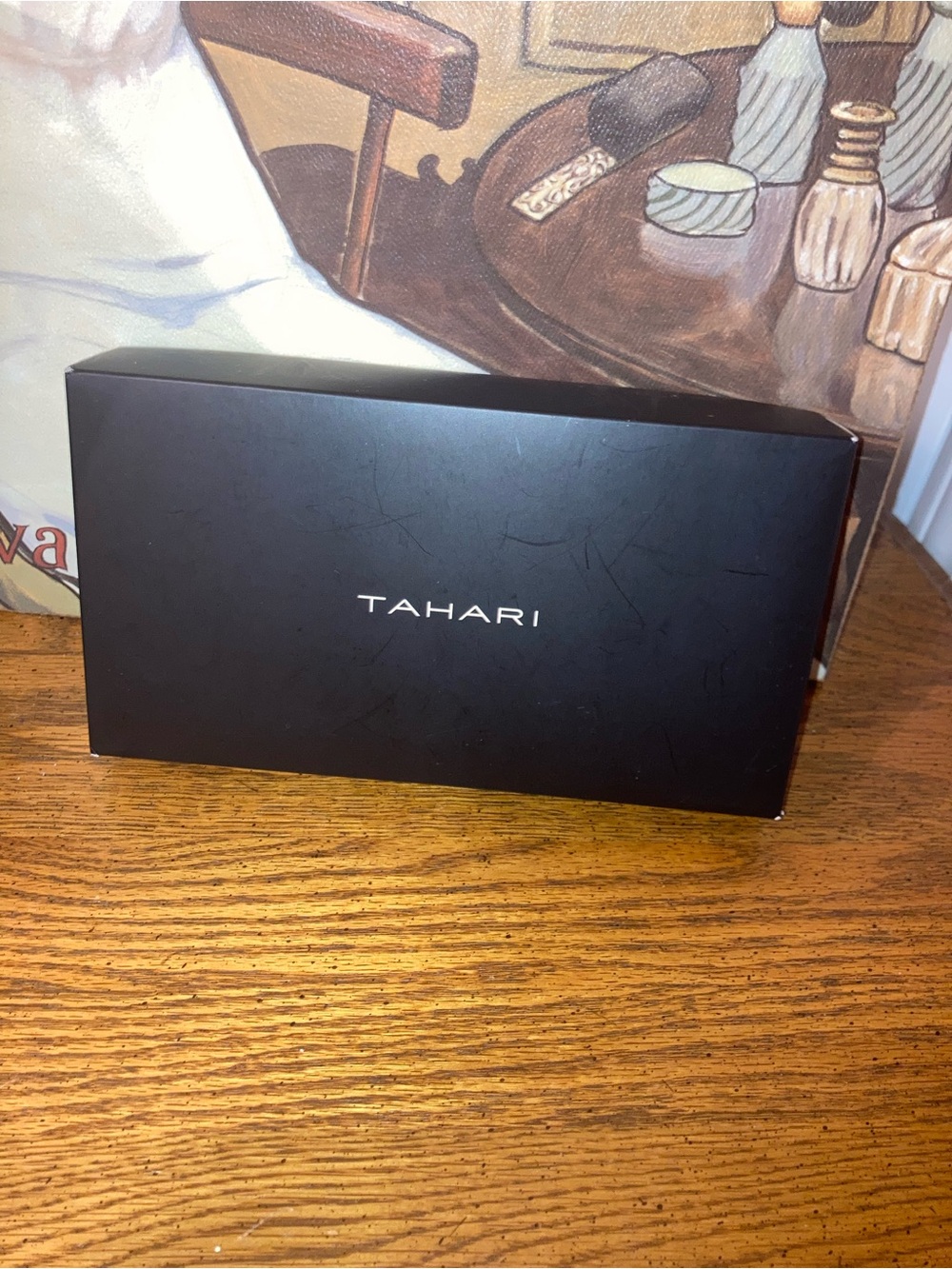 Tahari Black Leather Envelope Wallet Clutch - Picture 5 of 5